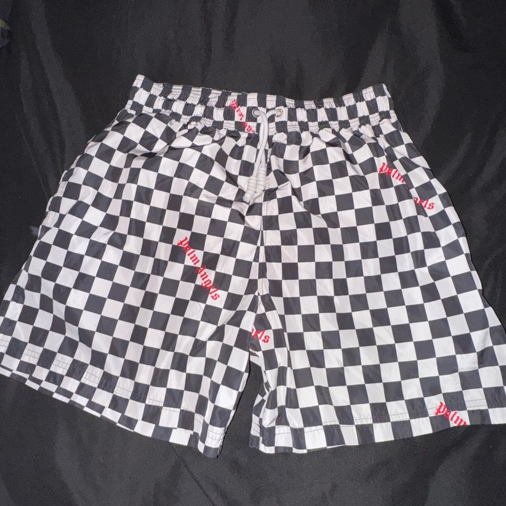 Checkered Black and White Shorts